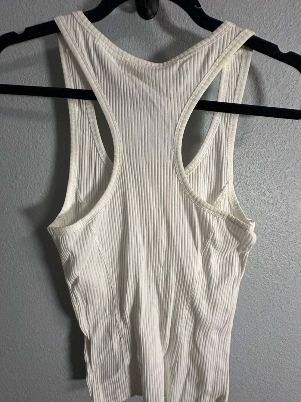 Ellie Kate Ribbed Racerback Button Front Tank Top - Picture 3 of 3